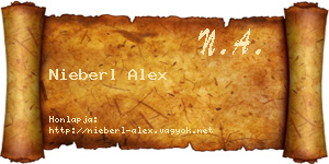 Nieberl Alex névjegykártya